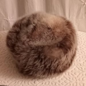 VINTAGE 60’s Tan ITALIAN LAMBS WOOL FUR HAT